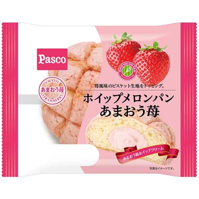 パスコ　ホイップメロンパンあまおう苺　１個