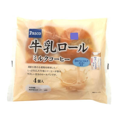パスコ　牛乳ロール　ミルクコーヒー　4個入