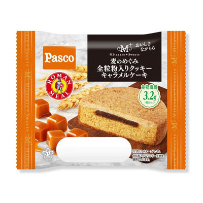 パスコ　麦のめぐみ全粒粉入りクッキーキャラメルケーキ