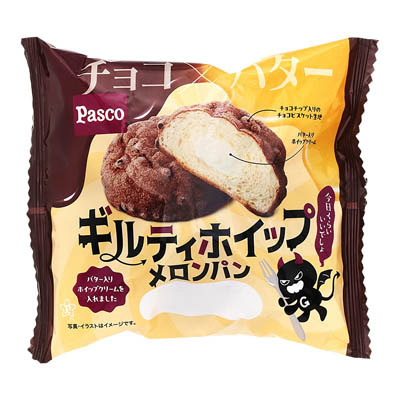 パスコ　ギルティホイップメロンパン　チョコ×バター　1個