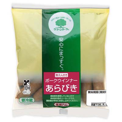 信州ハム　グリーンマーク　あらびきポークウインナー　92ｇ