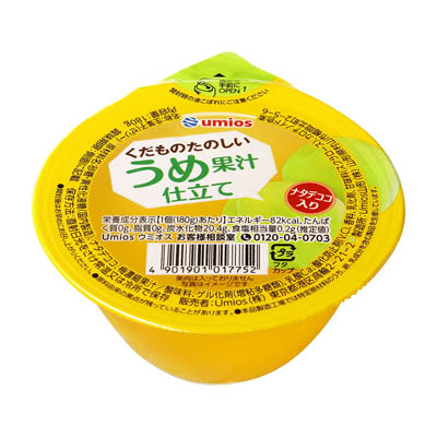 Umios　くだものたのしい　うめ果汁仕立て　ナタデココ入り　180g