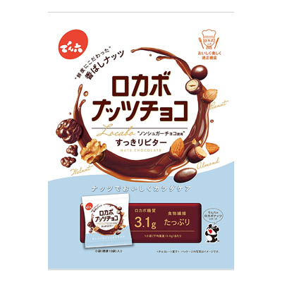 でん六 ロカボナッツチョコ すっきりビター 標準10袋入り