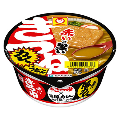 マルちゃん　赤い×黒い　きつねカレーうどん　９４ｇ