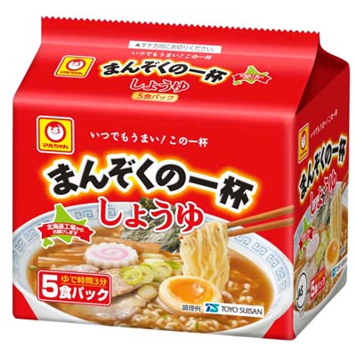 東洋水産　マルちゃん　まんぞくの一杯　しょうゆ　5食パック