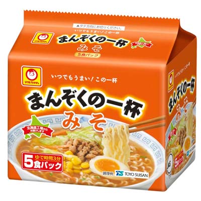 東洋水産　マルちゃん　まんぞくの一杯　みそ　5食パック