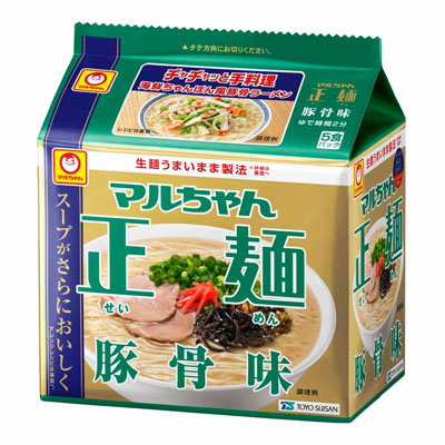 マルちゃん　正麺豚骨味　5食パック