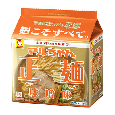 マルちゃん正麺　味噌味　5食パック