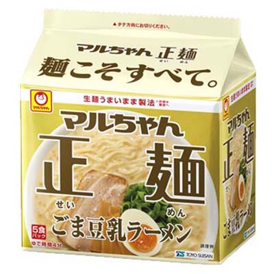 東洋水産　マルちゃん正麺　ごま豆乳ラーメン　5食パック