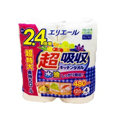 エリエール 超吸収キッチンタオル 4ロール