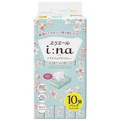 エリエール イーナ ソフトパックティシュー 150組x10個