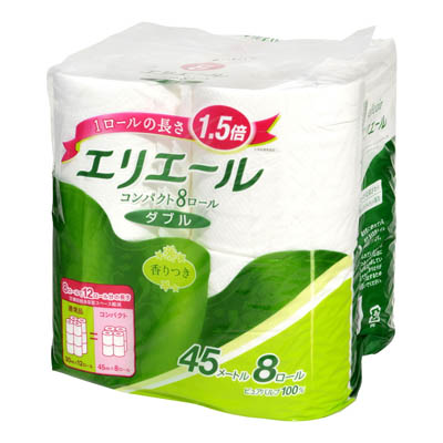 エリエール トイレットティシュー コンパクト ダブル 8ロール