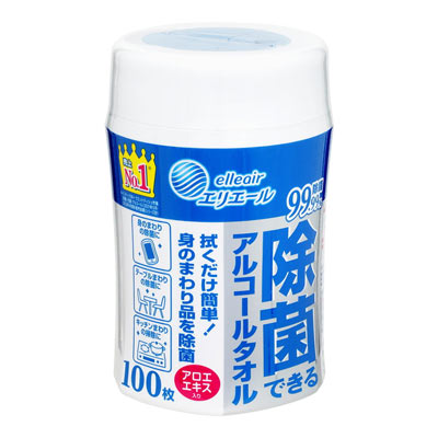 エリエール 除菌できるアルコールタオル 本体 100枚入
