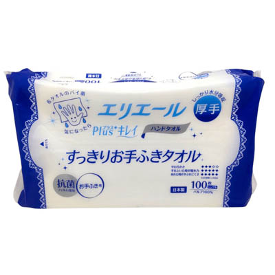 エリエール Plus+キレイすっきりお手ふきタオル 100枚
