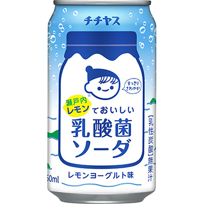 チチヤス　瀬戸内レモンでおいしい乳酸菌ソーダ　レモンヨーグルト味　３５０ｍｌ