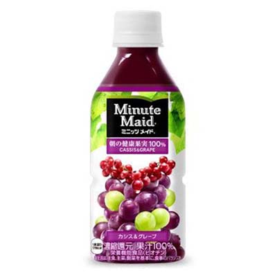 ミニッツメイド　朝の健康果実１００％　カシス＆グレープ　350ｍｌ