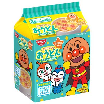 日清　アンパンマンおうどん　やさしいおだし　3食入