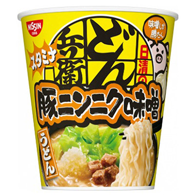 日清　スタミナどん兵衛　豚ニンニク味噌うどん　９６ｇ