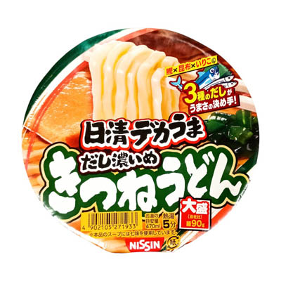 日清　デカうまだし濃いめきつねうどん　106g