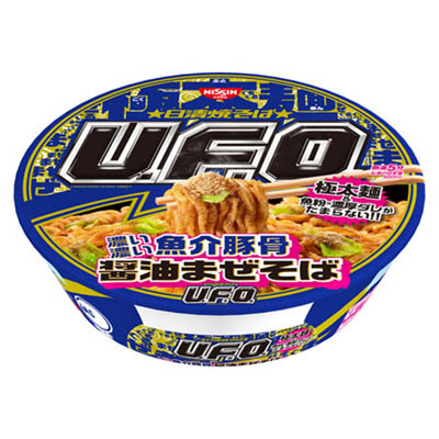 日清　焼そばＵＦＯ　濃い濃い魚介豚骨醤油まぜそば　１１１ｇ