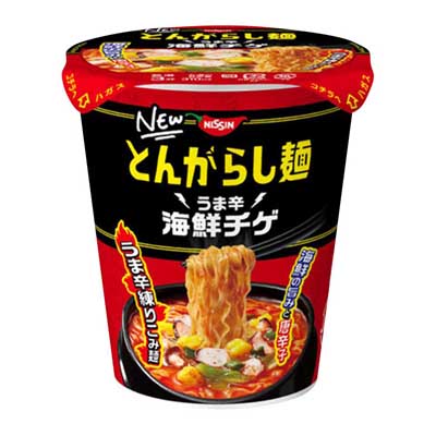 日清のとんがらし麺　うま辛海鮮チゲ　62ｇ