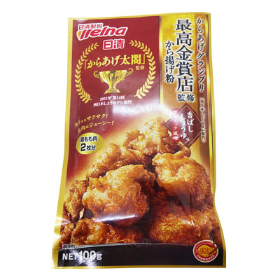 日清製粉ウェルナ からあげグランプリ 最高金賞店監修から揚げ粉 香ばししょうゆ味ガーリック風味 100g