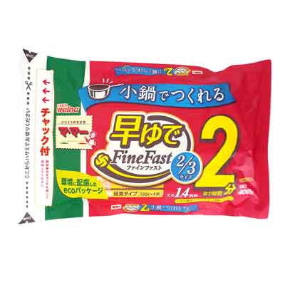 日清製粉ウェルナ マ・マー早ゆでスパゲティ1.4㎜ 2/3サイズ 400g