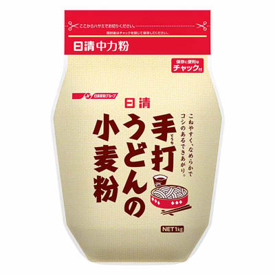 日清　手打うどんの小麦粉チャック１ｋｇ