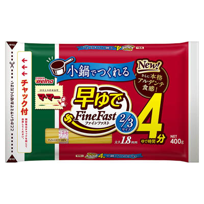 日清製粉ウェルナ マ・マー早ゆでスパ2/3サイズ 400g