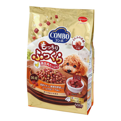 日本ペットフード コンボドッグ もっちりふっくら 国産チキン・緑黄色野菜・しっとりビーフ添え 600g
