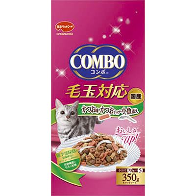 コンボキャット 毛玉対応 かつお味・かつおチップ・小魚添え 350g