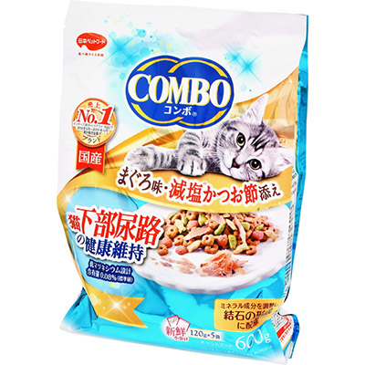 コンボ 猫下部尿路の健康維持 まぐろ味・減塩かつお節添え  120g×5袋入