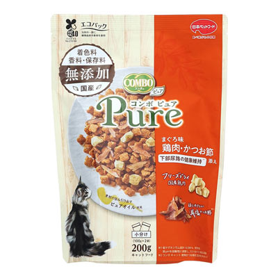 日本ペットフード　コンボピュア　まぐろ味　鶏肉・かつお節添え　２００ｇ