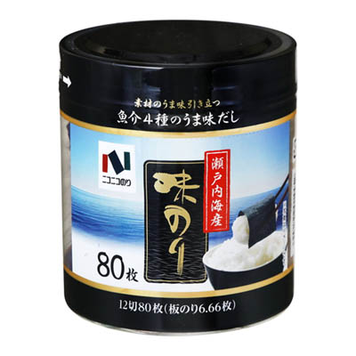ニコニコ　瀬戸内海産味のり　１２切　８０枚入