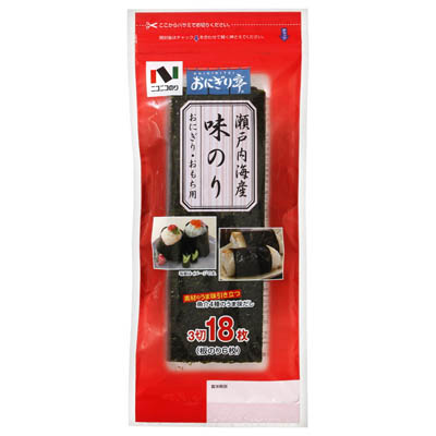 ニコニコのり 瀬戸内海産味のり 3切18枚入