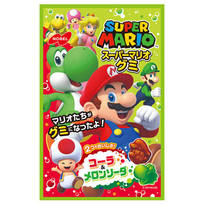 ノーベル スーパーマリオグミ コーラ&メロンソーダ 50g