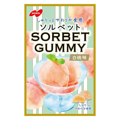 ノーベル ソルベットグミ 白桃味 50g