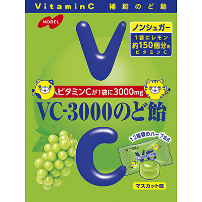 ノーベル VC-3000のど飴 マスカット味 90g