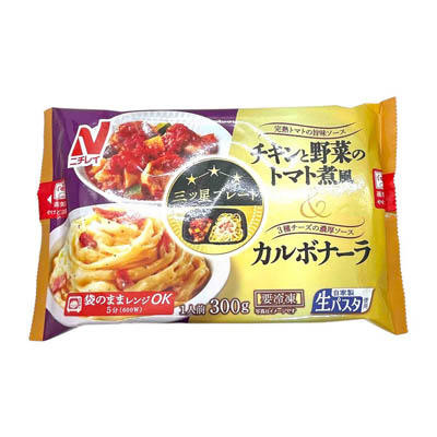 ニチレイ　チキンと野菜のトマト煮風＆カルボナーラ　300ｇ
