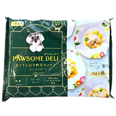 【愛犬用冷凍ペットフード】PAWSOME DELI まぐろと彩り野菜のソテー チーズのせ ２３ｇ×６カップ