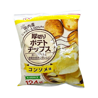 山芳　くらしモア厚切りポテトチップス　コンソメ味　１２４ｇ