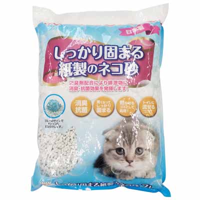 くらしモア しっかり固まる紙製のネコ砂 7L