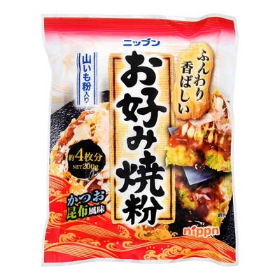 ニップン お好み焼粉 かつお昆布風味 200g
