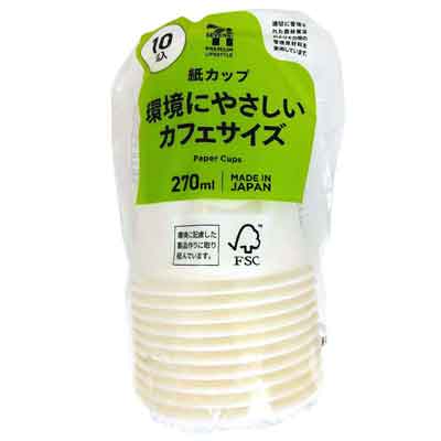 セブンプレミアムライフスタイル　カフェサイズ紙カップ　２７０ｍｌ×１０個入