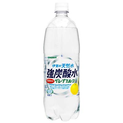 サンガリア 伊賀の天然水強炭酸水グレープフルーツ1000ml