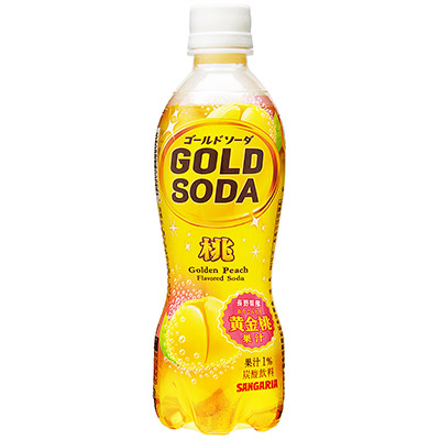 サンガリア GOLDSODA桃 450ml