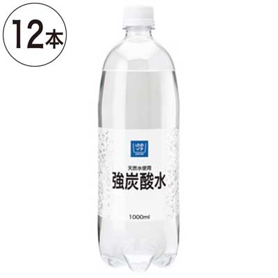 【ｹｰｽ販売】ゆめイチ　強炭酸水　1000ｍｌ×12本
