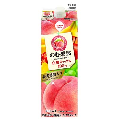 めいらく のむ果実白桃ミックス100% 900ml