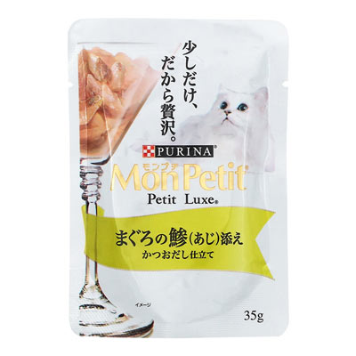 ネスレ　モンプチ　プチリュクスパウチ　まぐろの鯵添え　３５ｇ