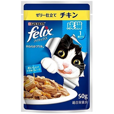 フィリックス やわらかグリル 成猫用 ゼリー仕立てチキン 50g